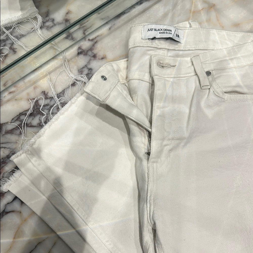 Just Black Denim White Jeans